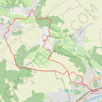 Trace GPS En passant par Oinville-sur-Montcient, itinéraire, parcours