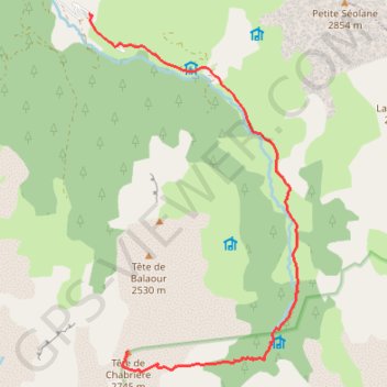 Trace GPS Tête de Chabrière, itinéraire, parcours