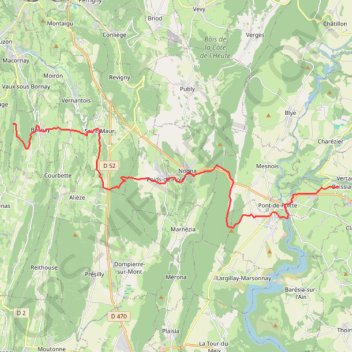 Trace GPS Geruge - Boissia, itinéraire, parcours