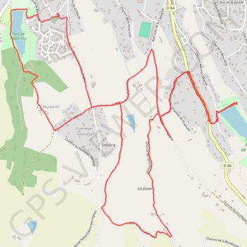 Trace GPS Sentier des trois lacs, Graulhet, itinéraire, parcours