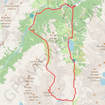 Trace GPS Pic des Isardères, itinéraire, parcours