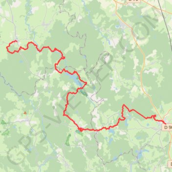 Trace GPS Grande Traversée du Morvan : Quarré les Tombes - Saulieu, itinéraire, parcours