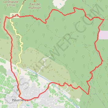 Trace GPS Pourrières - Sainte-Victoire, itinéraire, parcours