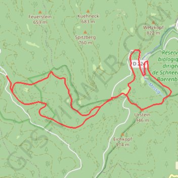Trace GPS De la vallée de la Zorn Jaune au Urstein, itinéraire, parcours
