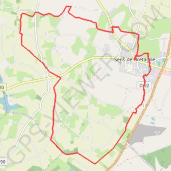 Trace GPS Sens-de-Bretagne, itinéraire, parcours
