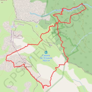Trace GPS Traversée des Sommets de la Montagnette et du Ranconnet - Chichilianne, itinéraire, parcours