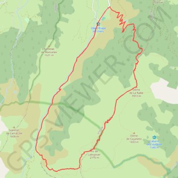 Trace GPS Randonnee-hiver-Pic-Labigouer-2175m-Mariano-le-07-12-2013, itinéraire, parcours