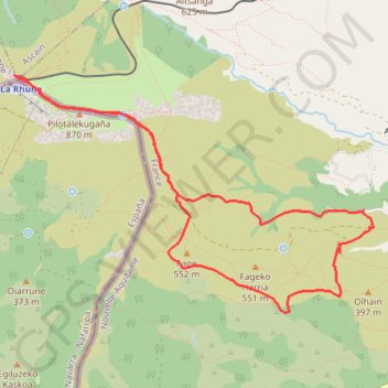 Trace GPS La Rhume par Fago, itinéraire, parcours