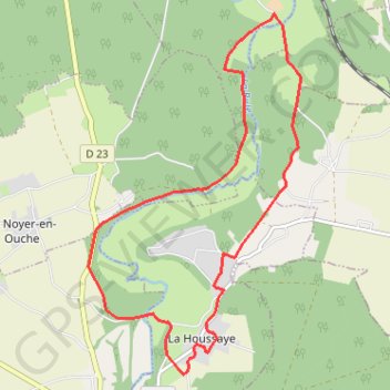 Trace GPS Circuit des Moulins - La Houssaye, itinéraire, parcours