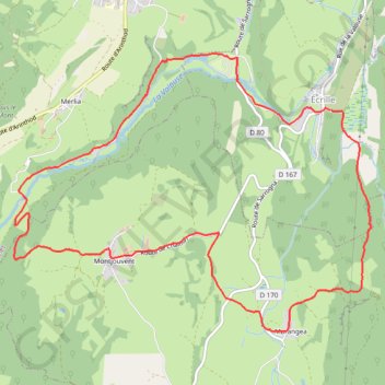 Trace GPS Ecrille - Les Moulins, itinéraire, parcours