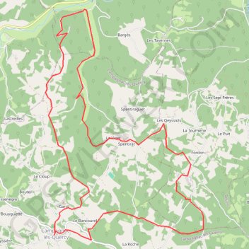 Trace GPS Campagnac lès Quercy, itinéraire, parcours