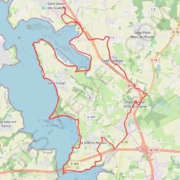 Trace GPS Saint Jouan des Guérets Boucle, itinéraire, parcours
