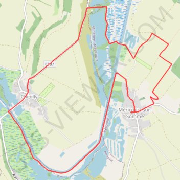 Trace GPS Les marais des vaches - Méricourt-sur-Somme, itinéraire, parcours