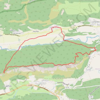 Trace GPS Valderoure-Crêtes du Bauroux, itinéraire, parcours
