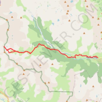 Trace GPS Névache, col du Chardonnet, itinéraire, parcours