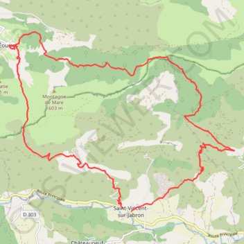 Trace GPS Montagne de Mare, itinéraire, parcours