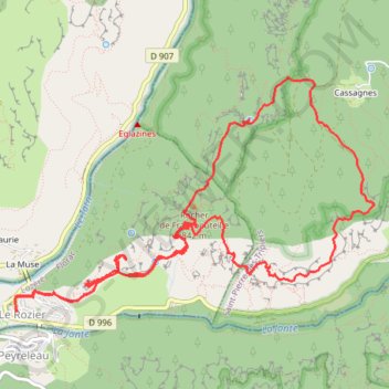 Trace GPS Balcons du Mejean reco, itinéraire, parcours
