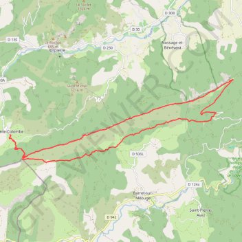 Trace GPS La crête de la Montagne de Chabre, itinéraire, parcours