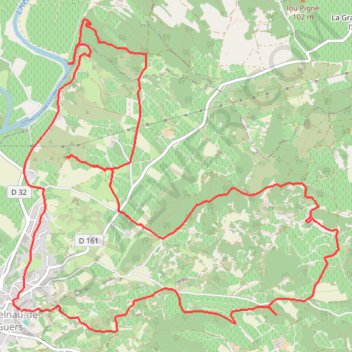 Trace GPS Castelnau de Guers - Pézenas, itinéraire, parcours