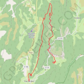 Trace GPS Plan de Baix, itinéraire, parcours
