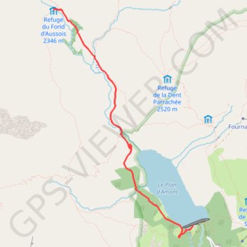 Trace GPS Refuge du Fond d'Aussois, itinéraire, parcours