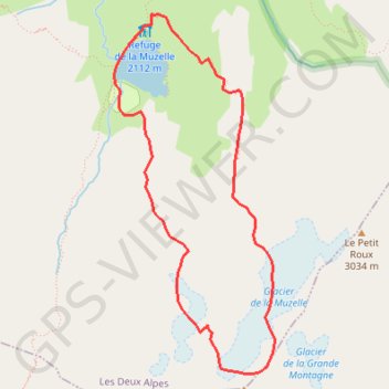 Trace GPS Roche de la Muzelle, itinéraire, parcours