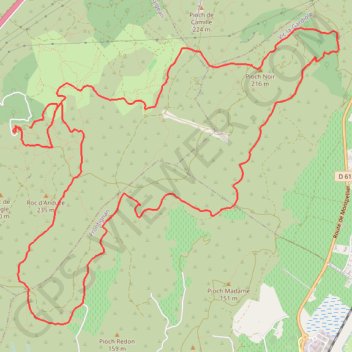 Trace GPS Gigean Massif de la Gardiole, itinéraire, parcours