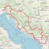 Trace GPS Trace Les Balkans, itinéraire, parcours