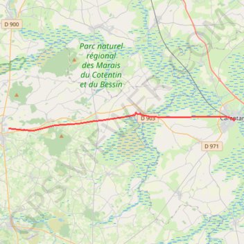 Trace GPS Carentan-les-Marais / La Haye, itinéraire, parcours