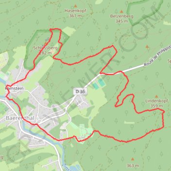 Trace GPS Autour de Baerenthal, itinéraire, parcours