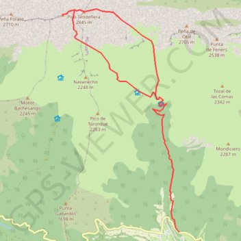 Trace GPS Punta de la Ripera et pico Tendeñera depuis Linás de Broto, itinéraire, parcours