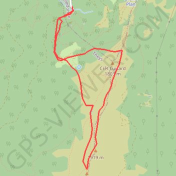 Trace GPS Grand Rocher Raquette, itinéraire, parcours
