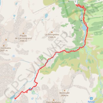 Trace GPS Plat d'Aste - Lacs Batcrabère, itinéraire, parcours