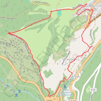 Trace GPS Septmoncel - Sur les Grès, itinéraire, parcours