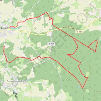 Trace GPS Forêt de Vibraye - Lavaré, itinéraire, parcours