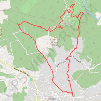 Trace GPS Lorgues-Château de Berne, itinéraire, parcours