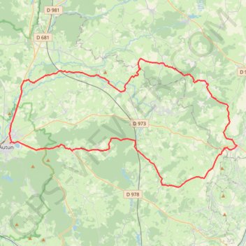 Trace GPS Randonnée cyclo de Autin à Nollay, itinéraire, parcours