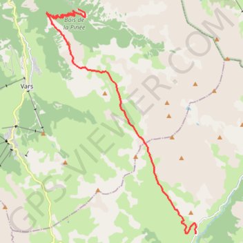Trace GPS Vallon Laugier en Ubaye, itinéraire, parcours