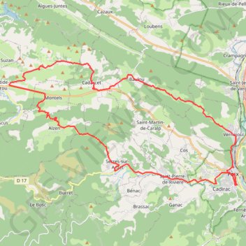 Trace GPS De Foix à Unjat, itinéraire, parcours