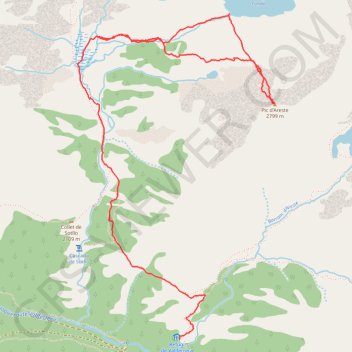 Trace GPS Pico Areste, itinéraire, parcours