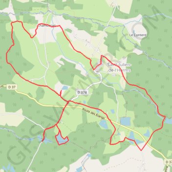 Trace GPS Les étangs de Saint-Julien-de-l'Herms, itinéraire, parcours