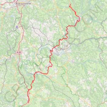 Trace GPS De Forgès à La Bastide-Murat, itinéraire, parcours