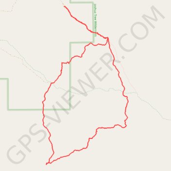 Trace GPS Covington Loop (Joshua Tree National Park), itinéraire, parcours