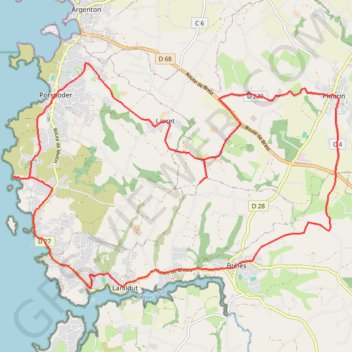 Trace GPS Les Menhirs, itinéraire, parcours