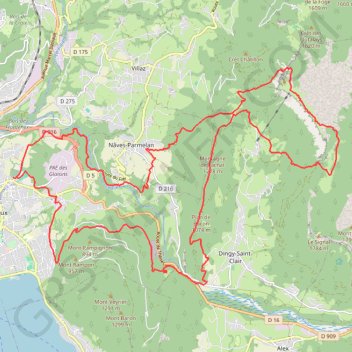 Trace GPS Tête du Parmelan, en boucle par le sentier Capitaine Anjot, itinéraire, parcours