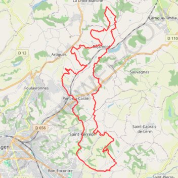 Trace GPS Enduro vers Saint-Arnaud, itinéraire, parcours
