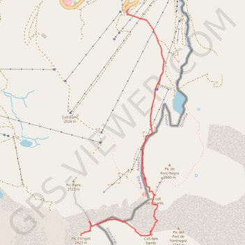 Trace GPS Pic Negre d'Envalira, itinéraire, parcours