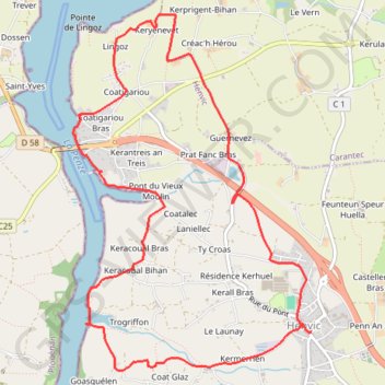 Trace GPS Boucle du Vanneg, itinéraire, parcours