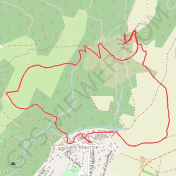 Trace GPS Le Puy de Saint-Romain, itinéraire, parcours