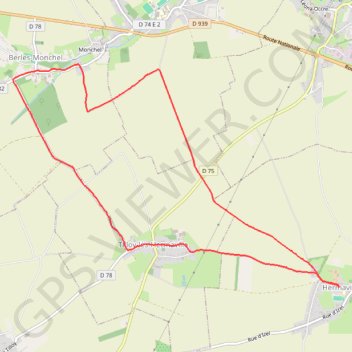 Trace GPS Hermaville - Berles-Monchel - Tilloy-les-Hermavile, itinéraire, parcours